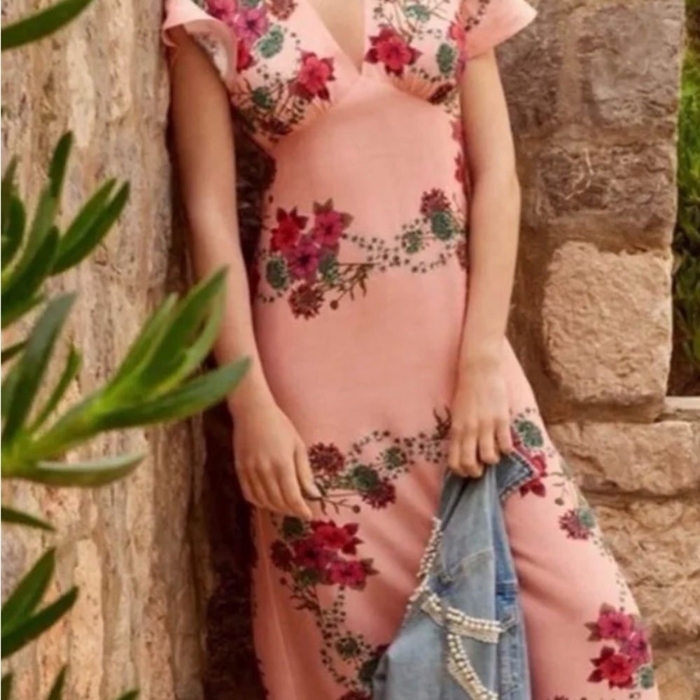 Sandro Tissia Pink Floral Dress 36